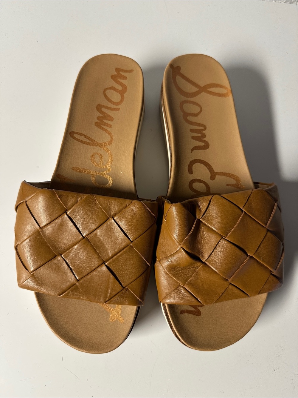 Sam Edelman "Adaley" Women's Tan Slide Sandals - Picture 2 of 4